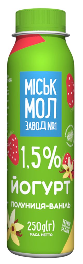 Товар: Йогурт «Полуниця-ваніль» 1,5%