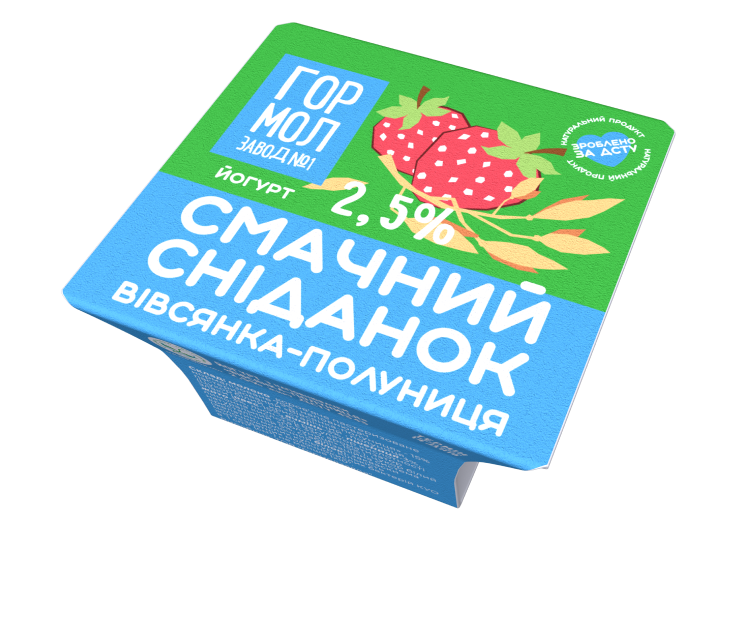 Товар: Йогурт «Вівсянка-полуниця» 2,5%