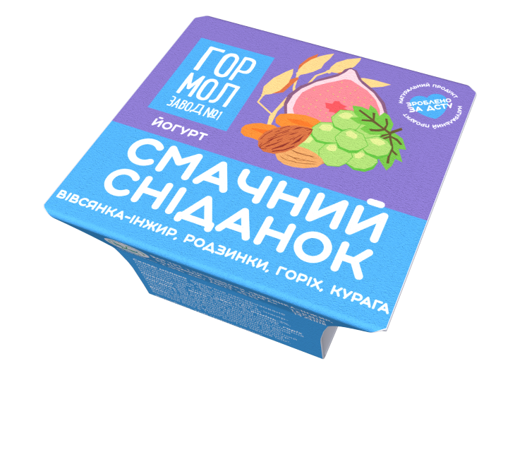 Товар: Йогурт «Вівсянка-курага-інжир-родзинки-горіх» 2,5%
