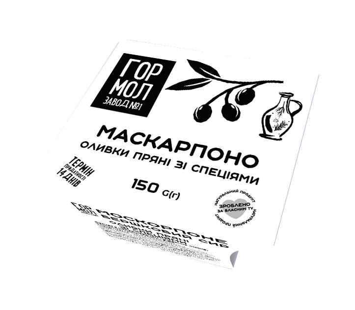 Товар: Маскарпоно (Сливочный сыр) «Оливки пряные + специи»