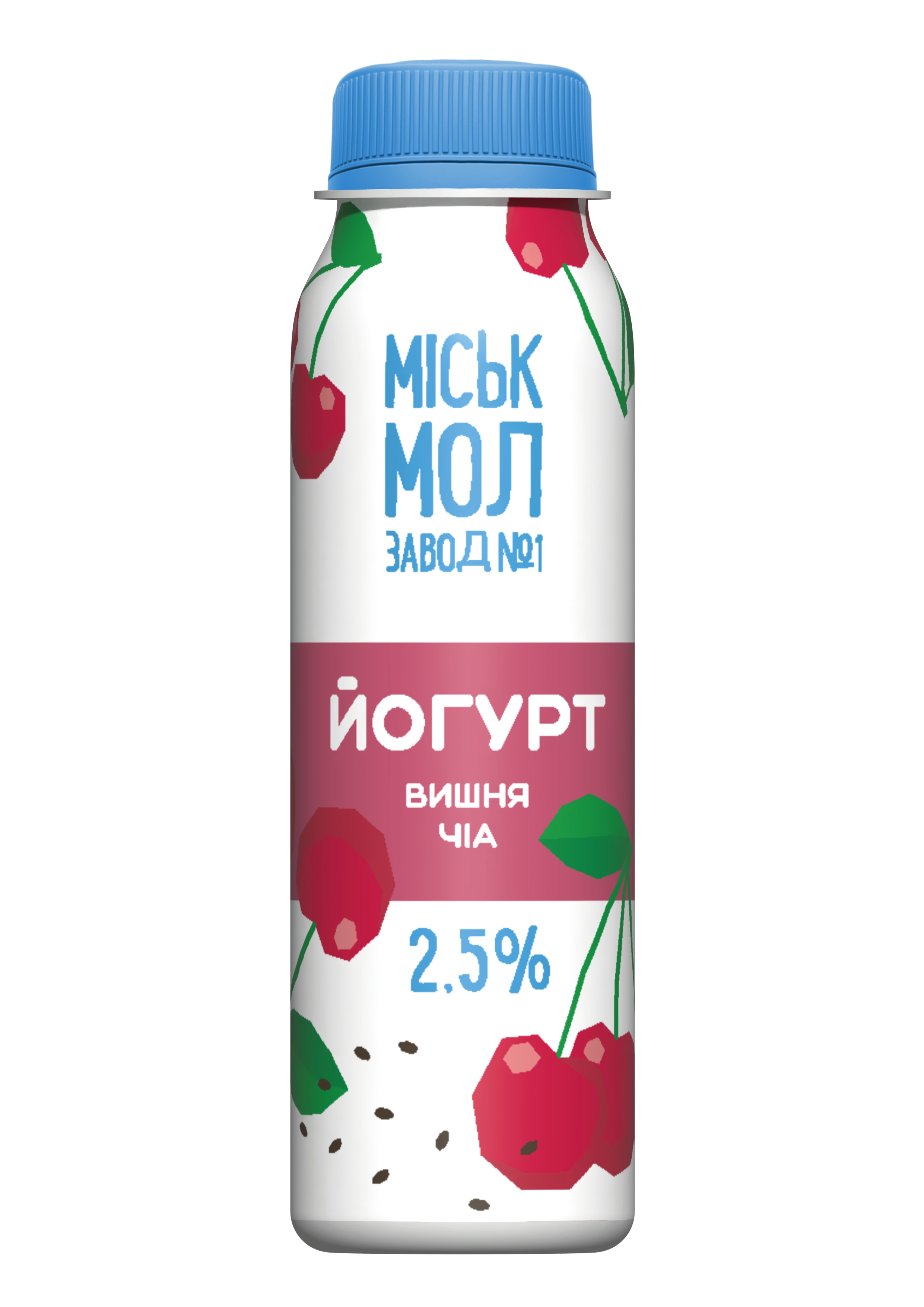 Товар: Йогурт з джемом «Вишня-чіа» 2,5%