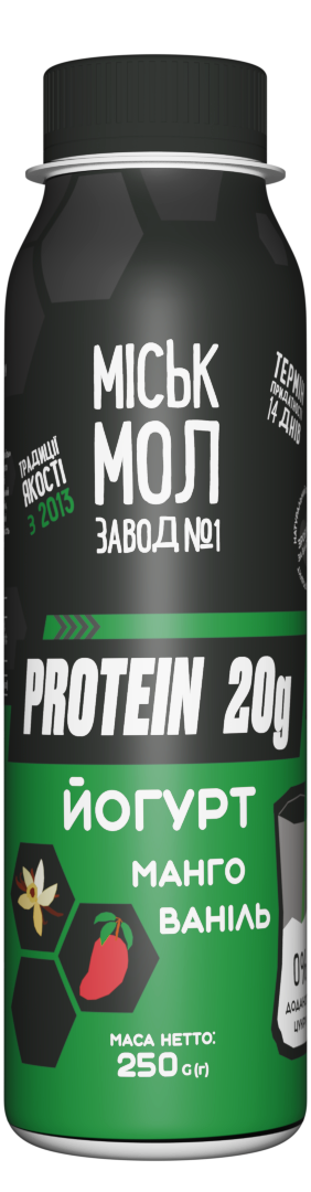 Товар: Йогурт нежирний збагачений білком з сиропом «Манго-ваніль»