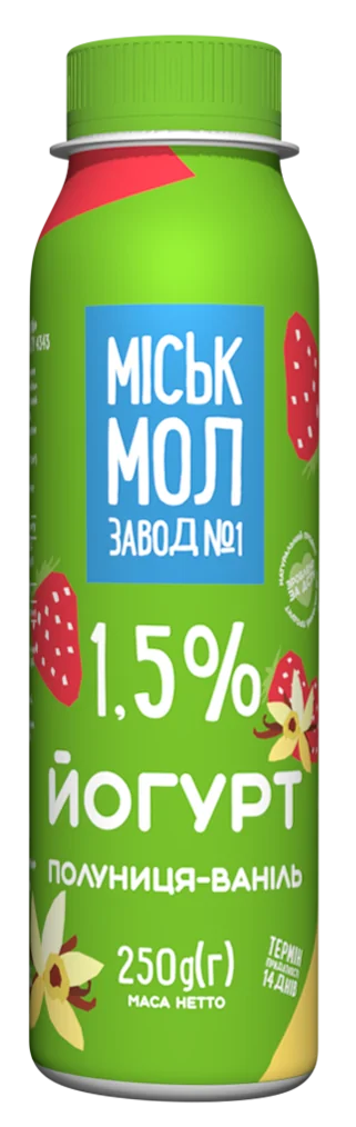 Товар: Йогурт «Полуниця-ваніль» 1,5%