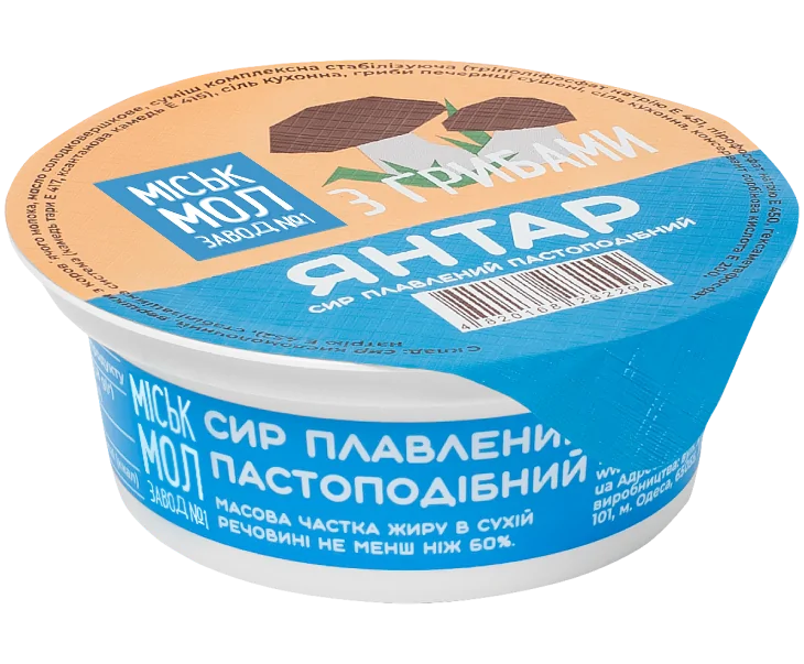 Товар: Сир плавлений «Янтар» з грибами