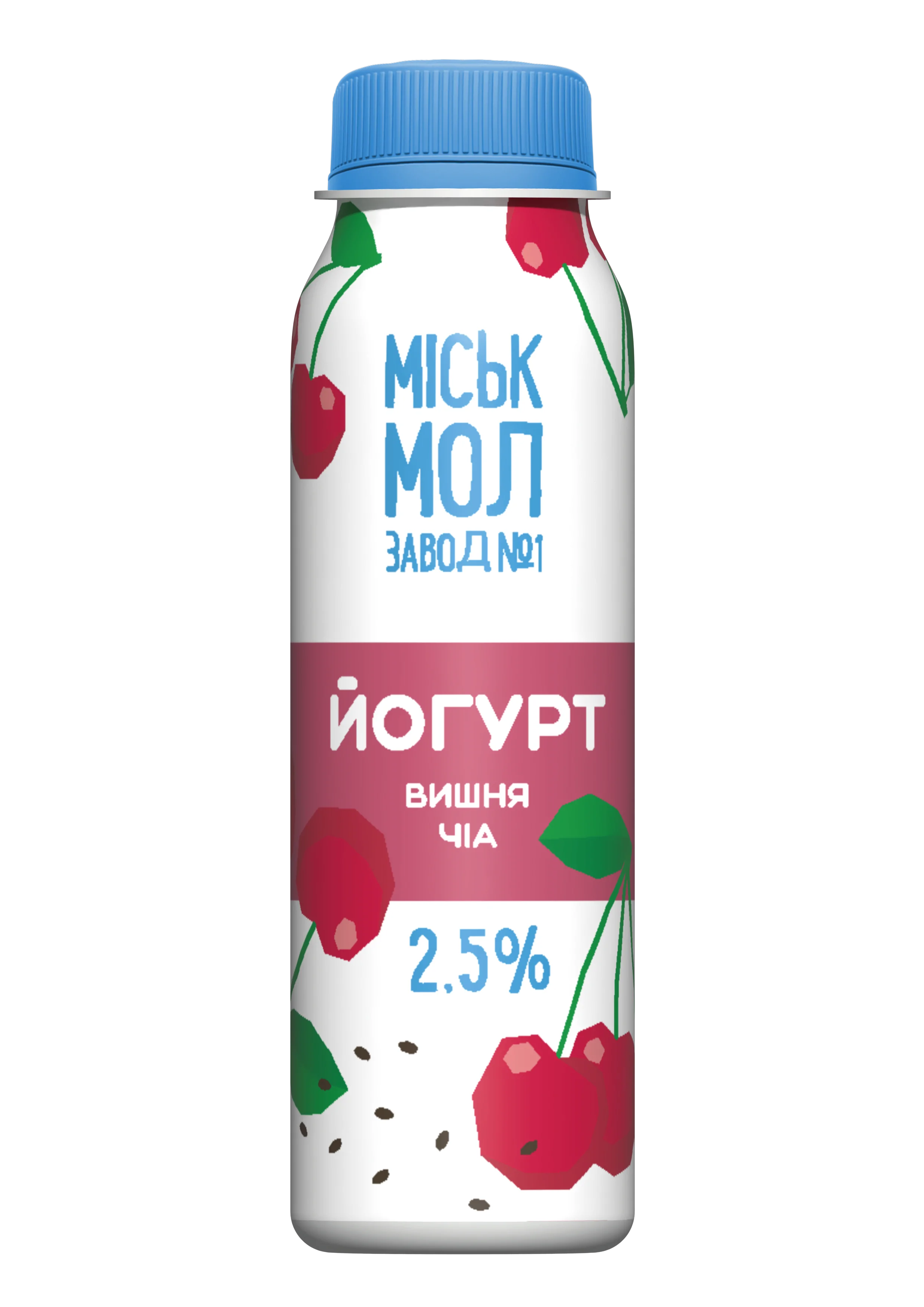 Товар: Йогурт з джемом «Вишня-чіа» 2,5%